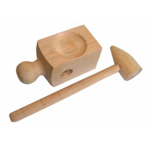 wooden block with hammer