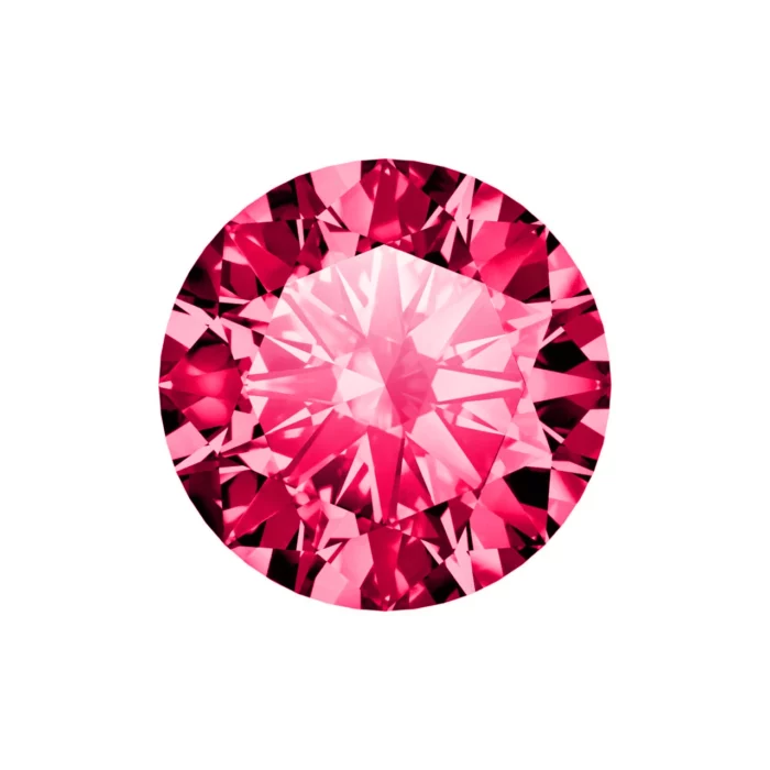 Gema sintetica – Preciosa – round briliant cut – rosu inchis spinel 