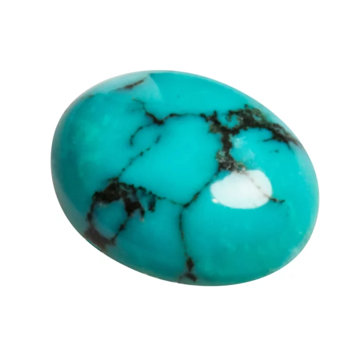 Turquoise natural stone - oval cabochon