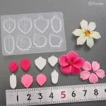 Silicone mold - 5 types flower petals - L - XL