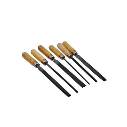 Set of 6 hand files CUT 0 - wooden handle
