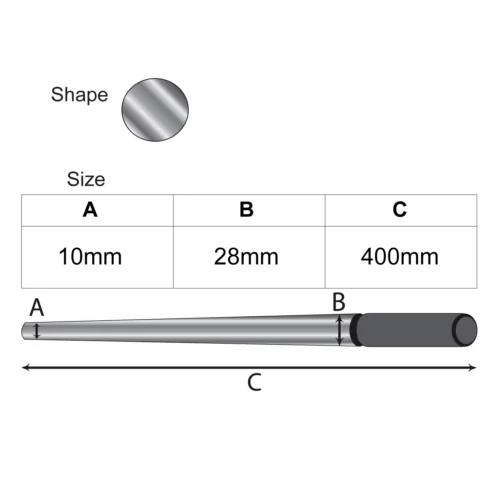 Mandrel steel rings 400 mm - 10 - 28 mm