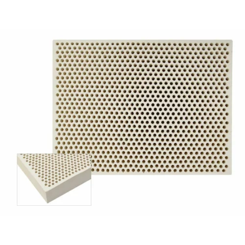 Ceramic plate for welding - honeycomb - 150 x 100 x 22 mm
