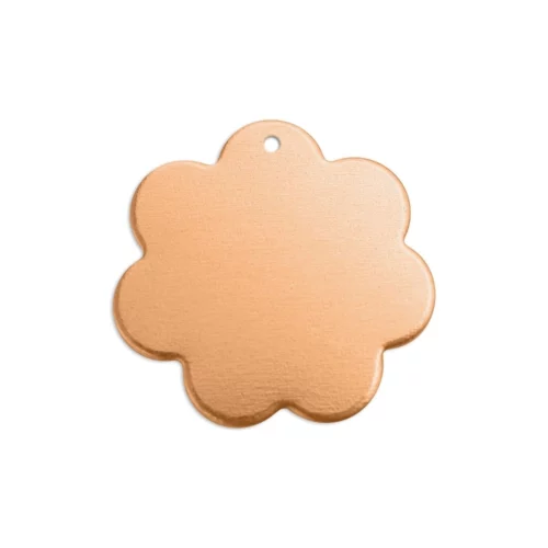 Set of copper blanks - Flower with 7 petals