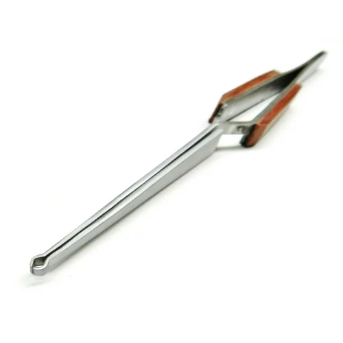 Fire tweezers for wire grip - rounded tip