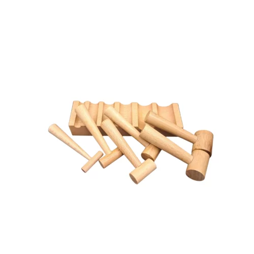 Wooden set for metal forming - 7 accessories