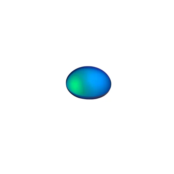 Cabochon sticla - oval - Blue opal - 10 x 14 mm