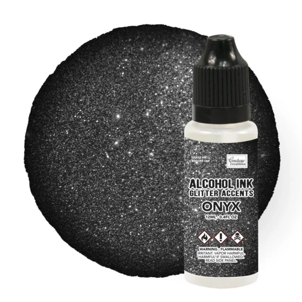 Couture Creations - Ink Glitter Accents Onyx 12 ml
