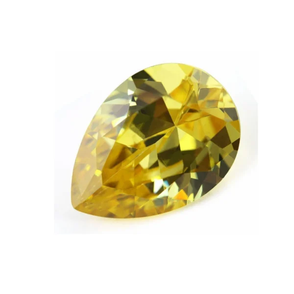 Cubic Zirconia galben - para - 4x6 mm