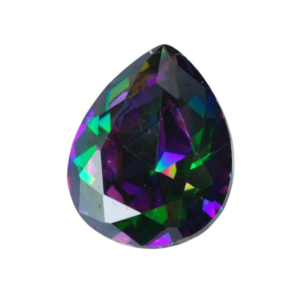 Cubic zirconia para - rainbow - 6 x 4 mm