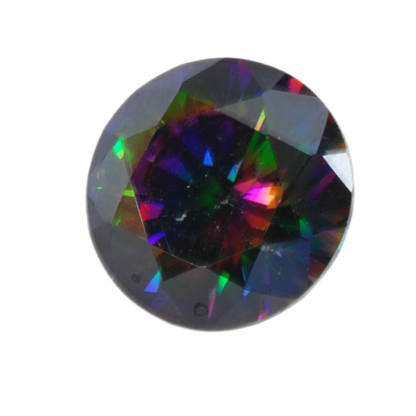 Cubic zirconia rotund - rainbow - 7 mm