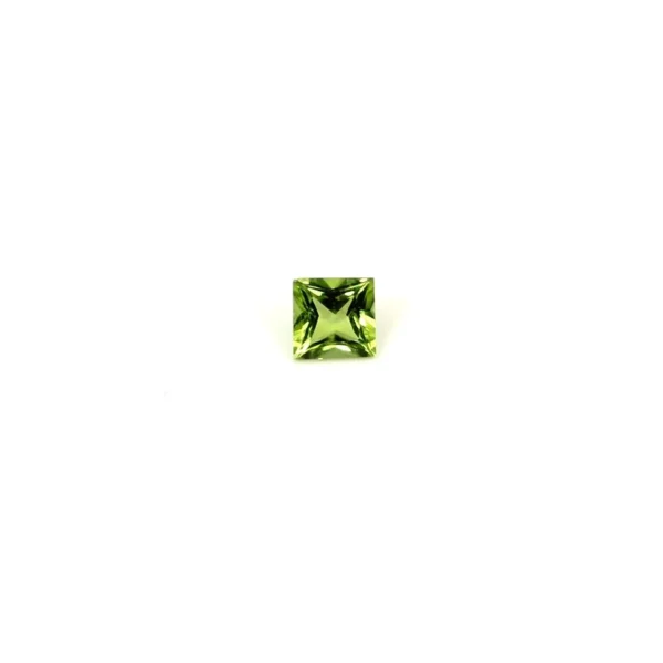 Gema sintetica – Preciosa – forma patrat – peridot 3 x 3 mm - imagine 2