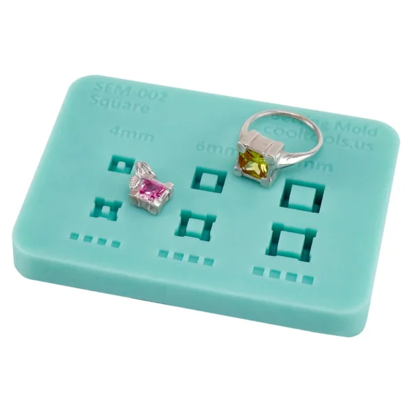 Matrita silicon - model casete cu gherute - CoolTools - Patrat - imagine 2