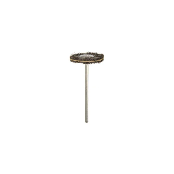 Perie biax circulata - peri si piele capra - 22 mm