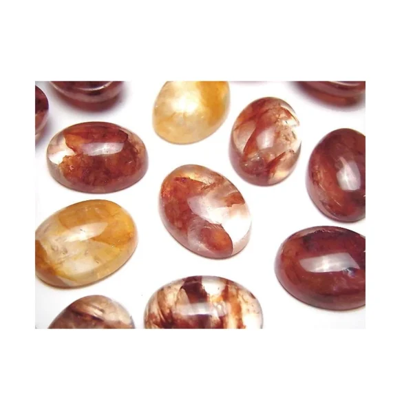 Piatra naturala - cabochon oval - Red Hematite Quartz - 15 x 20 mm