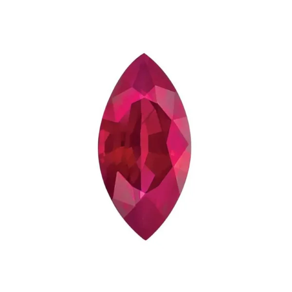 Piatra sintetica - Rubin - Marquise - 4 x 8 mm