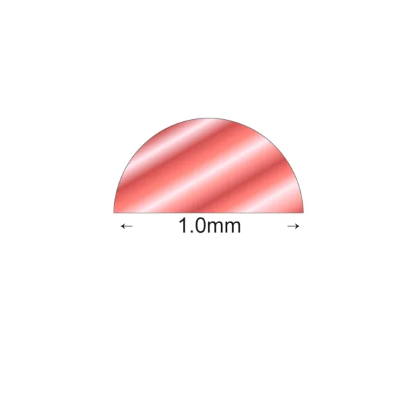 Copper wire - semi-round shape - semi-hard - 1 mm x 7.5 m - image 2