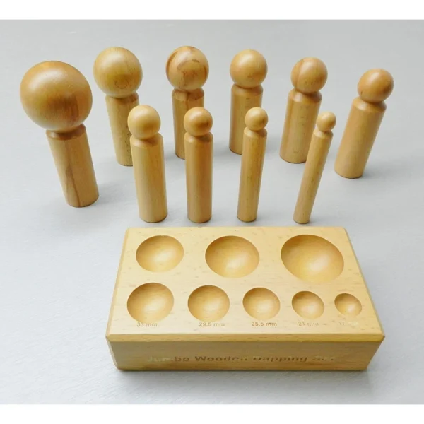 Set 10 poansoane JUMBO + bloc de formare din lemn