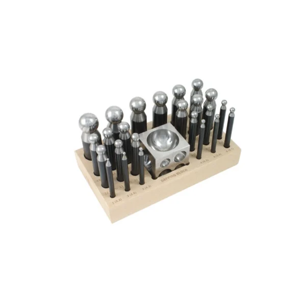Set formare metal - anca si poansoane metalice - 25 piese