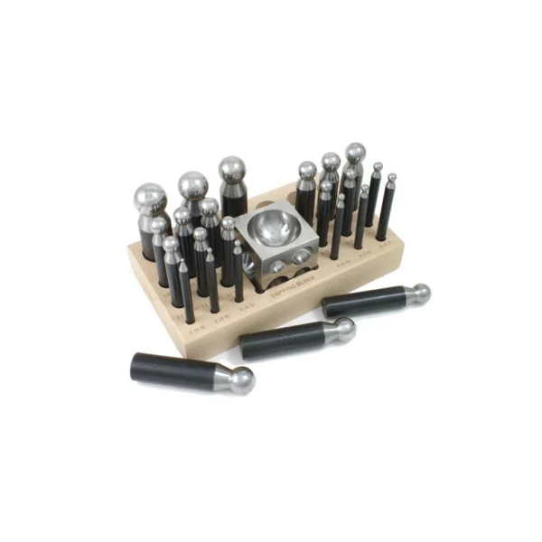 Set formare metal - anca si poansoane metalice - 25 piese - imagine 2