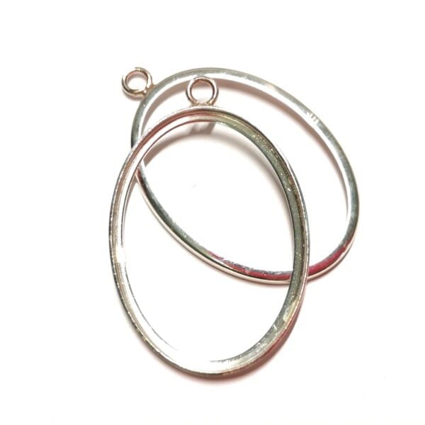Set caseta piatra ag 925 - oval - 22x30mm