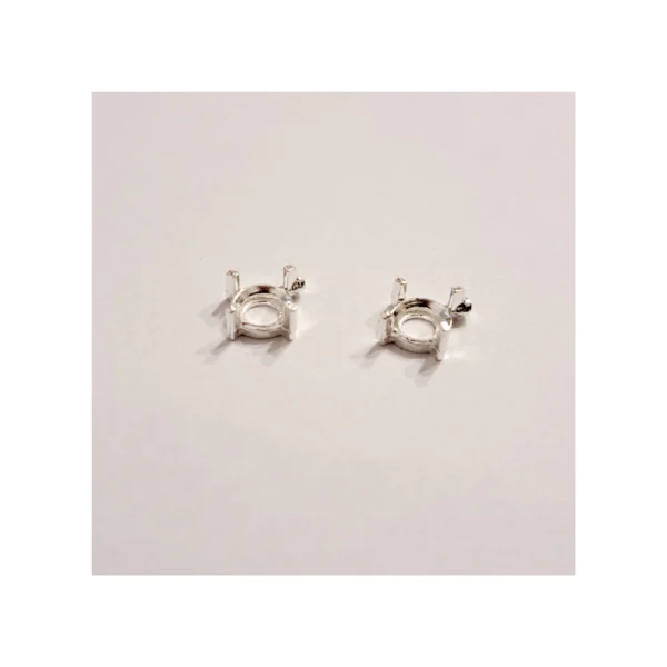 Set caseta piatra pentru cabochon - Ag925 - 5 mm