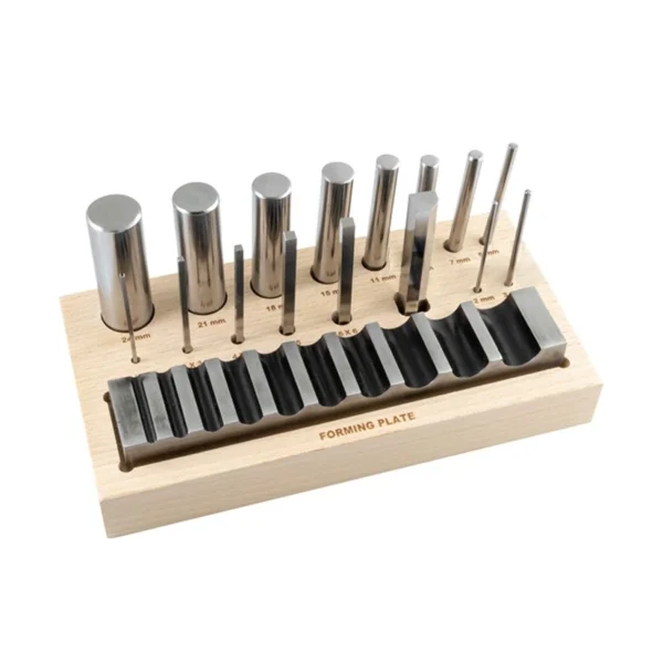 Set pentru formare metal - 17 piese - 205 x 37 x 19 mm