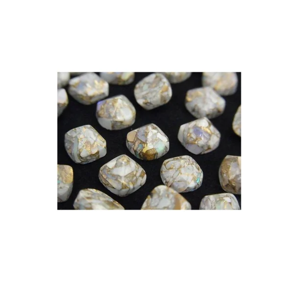 Set piatra naturala - Copper Opal - Sugarloaf cut 8 x 8 mm