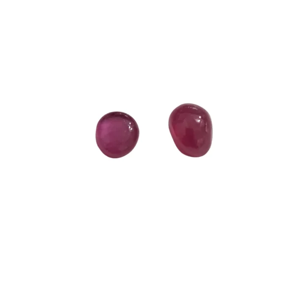 Set piatra naturala - Rubin - 6 x 9 mm- 5 x 7 mm
