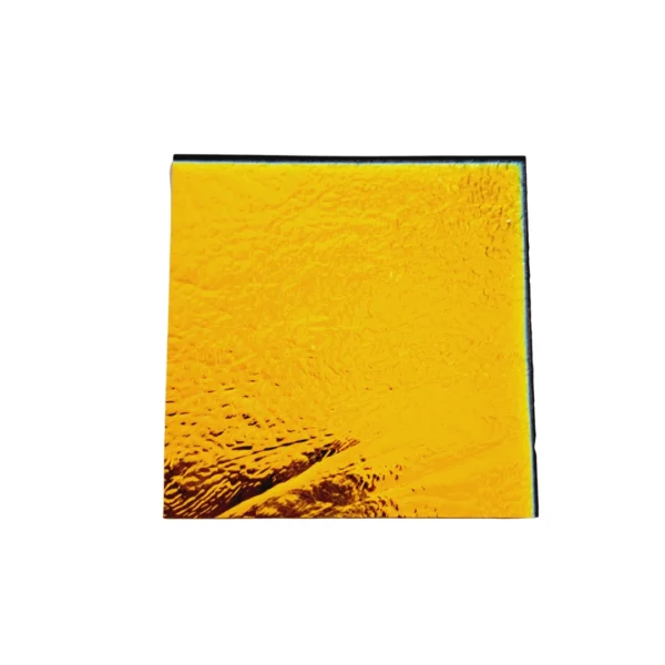 Sticla dicroica baza neagra - Yellow - 47.5x47.5 mm