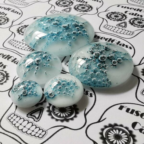 Cabochon de sticla  – Winter Blues