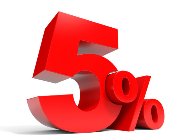 Oportunități cursanți - bigstock Red Five Percent Off Discount 137840804 583x437 1