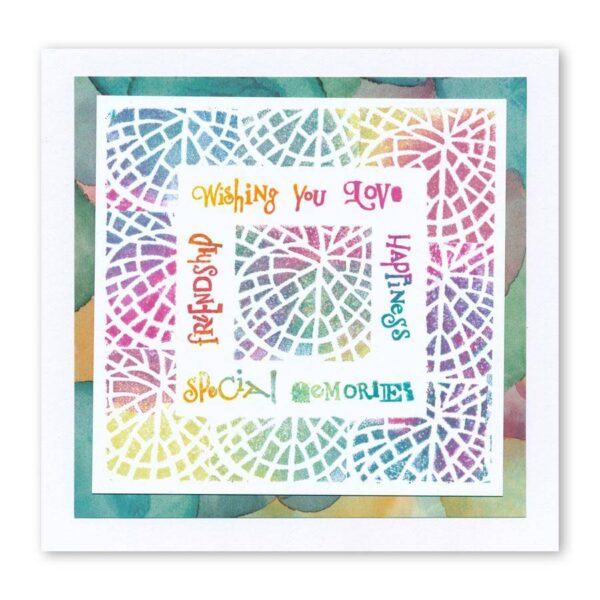 Set 3 stampile + 1 sablon - Claritystamp - Fossil Leaf A5 - imagine 3