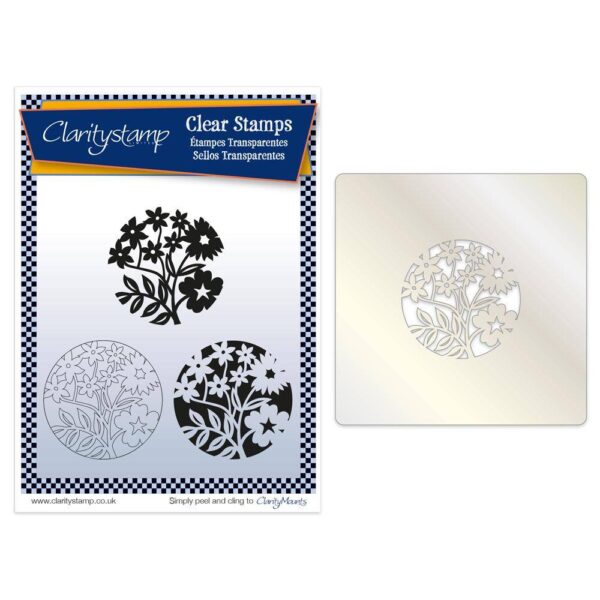 Set 3 stampile + 1 sablon - Claritystamp - Periwinkle A5