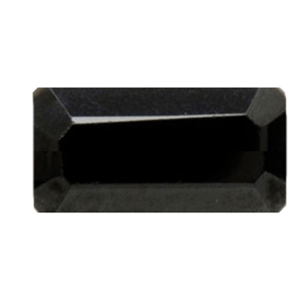 Cubic Zirconia Dalloz bagheta- negru - 6 x 4 mm