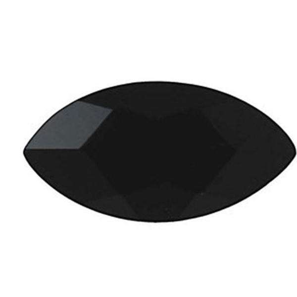 Cubic Zirconia Dalloz marquise - negru - 8 x 4 mm