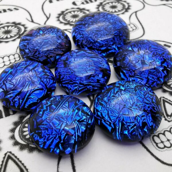 Cabochon de sticla  – Fractured Cobalt - imagine 2