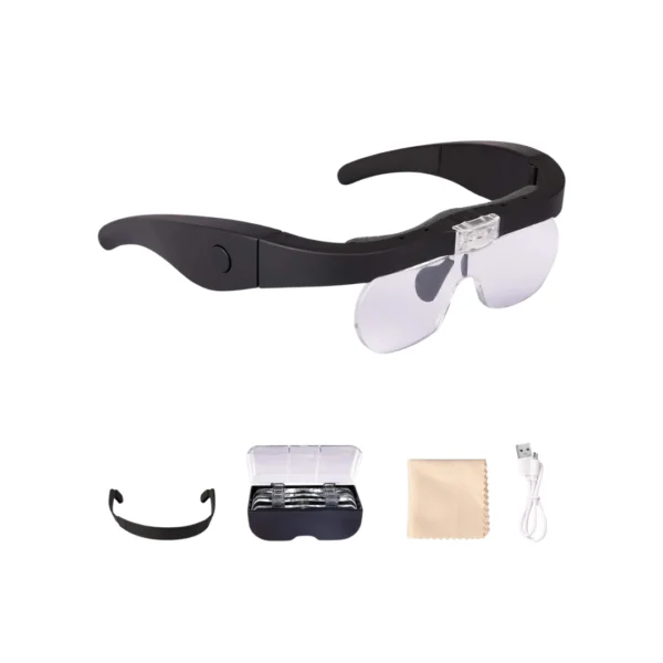Ochelari cu led si lentile lupa
