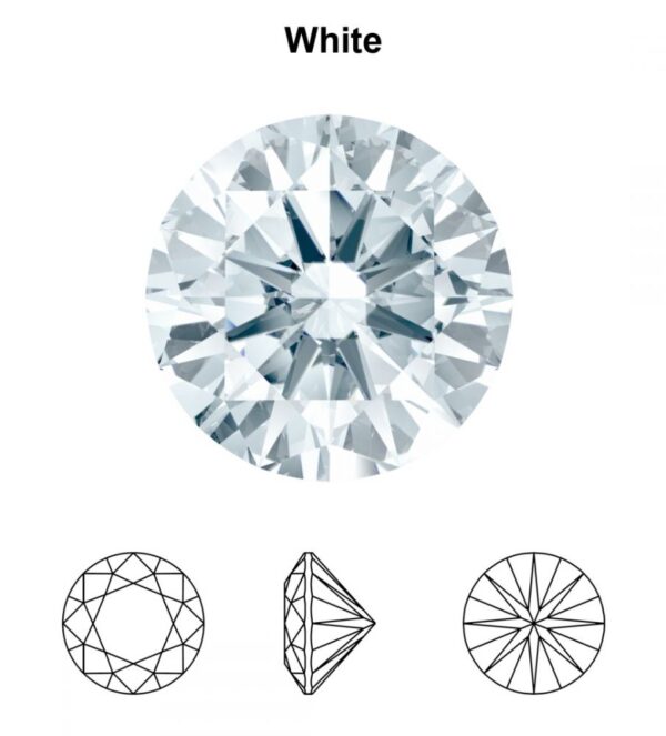 Cubic zirconia - transparent - rotund 3 mm