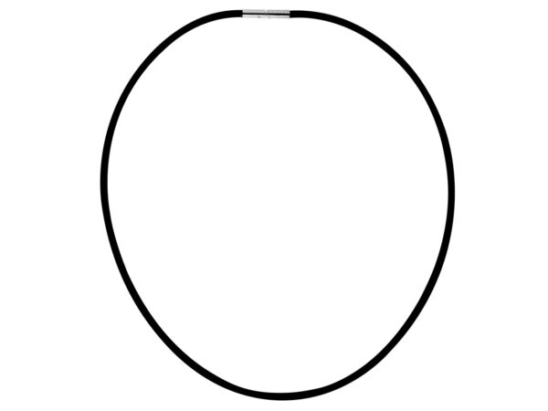 Snur cauciuc - inchizatori argint 42.5cm x 3mm