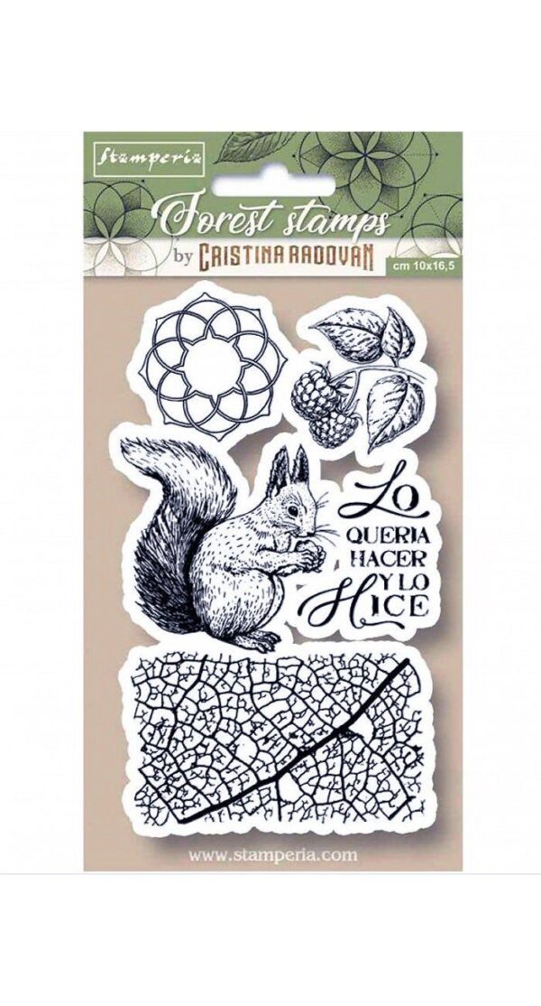 Set Stampile Squirrel - Stamperia - imagine 2