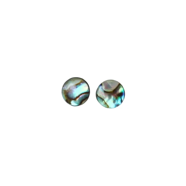 Set piatra naturala - forma cabochon - scoica abalone 8 mm - imagine 2