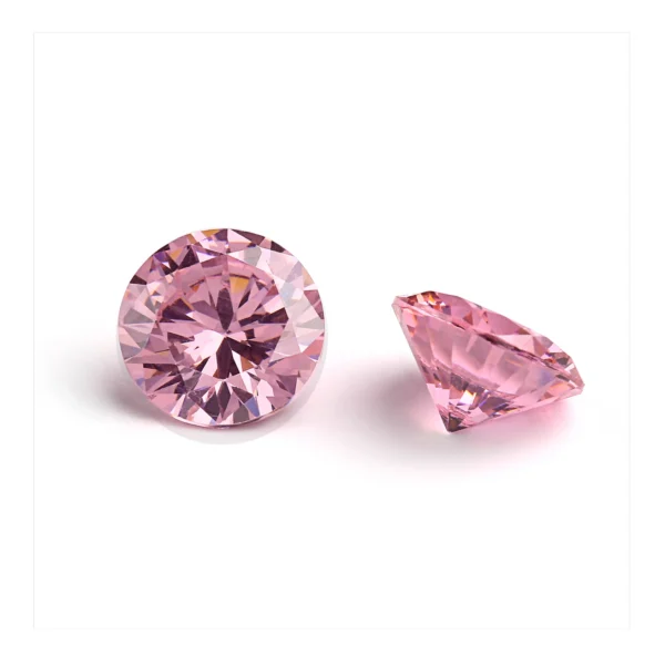 Set Cubic Zirconia - Rose de France - rotund - 4 mm - imagine 2