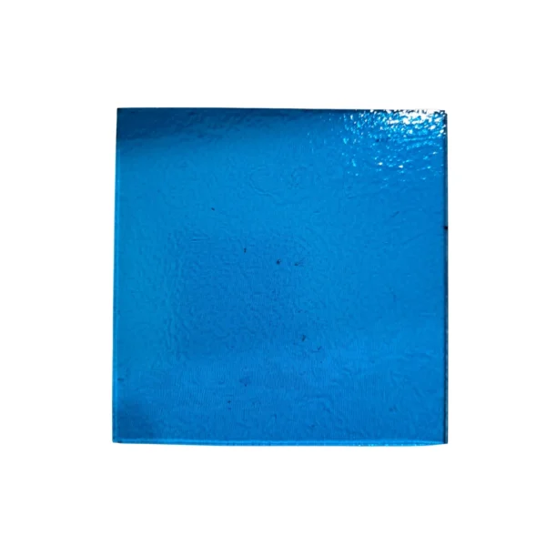 Foaie de sticla transparenta - Turquoise blue - 100 x 100 mm - imagine 2