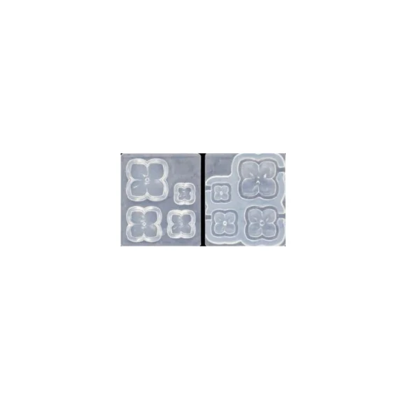 Matrita silicon -Flori 3D - 4 flori cu 4 petale - imagine 2