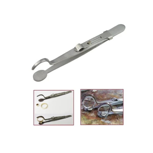 Welding tweezers with locking system