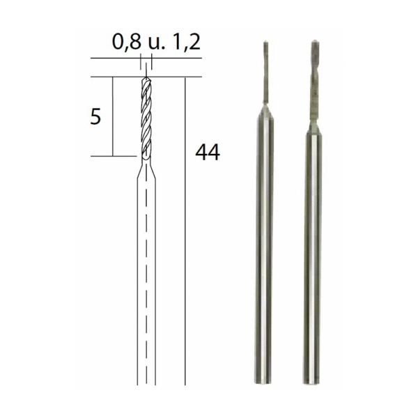 Set 2 burghie diamantate - Proxxon - 0.8 mm + 1.2 mm - imagine 2