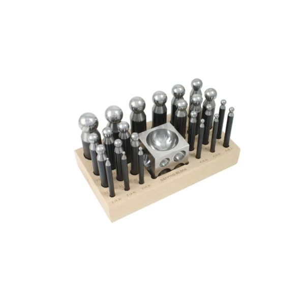 Set formare metal - anca si poansoane metalice - 25 piese - imagine 5