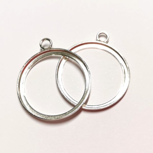 Set caseta piatra ag 925 - rotund - 20 mm - imagine 2