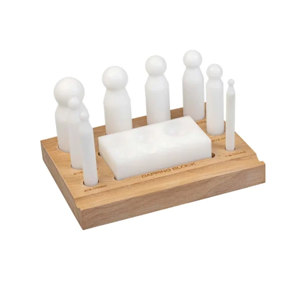 Set formare metal - bloc si poansoane din nylon - 9 piese